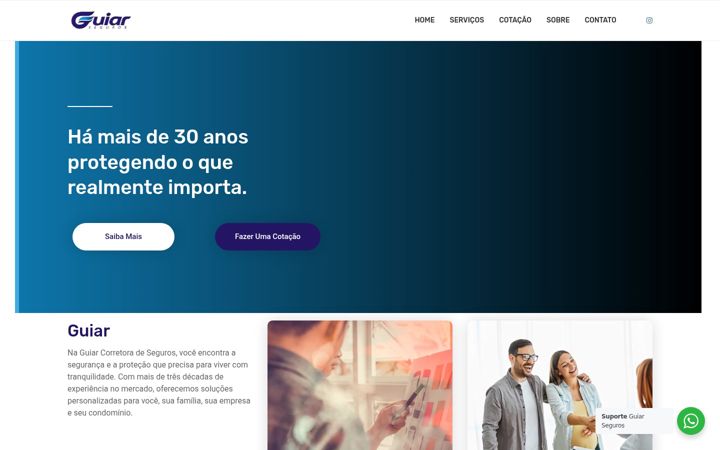 Screenshot of guiarseguros.com.br