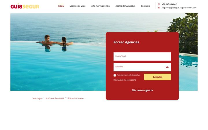 Screenshot di guiasegur-segurosdeviaje.com