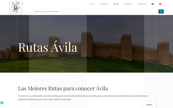 Screenshot stránky guiasturisticosavila.com