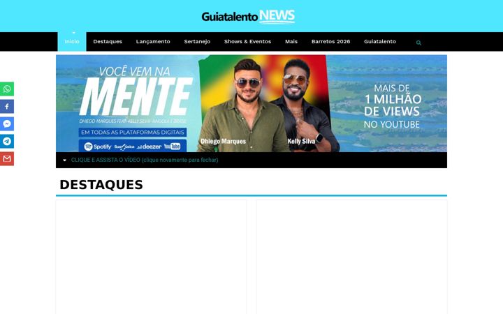 Screenshot of guiatalentonews.com.br