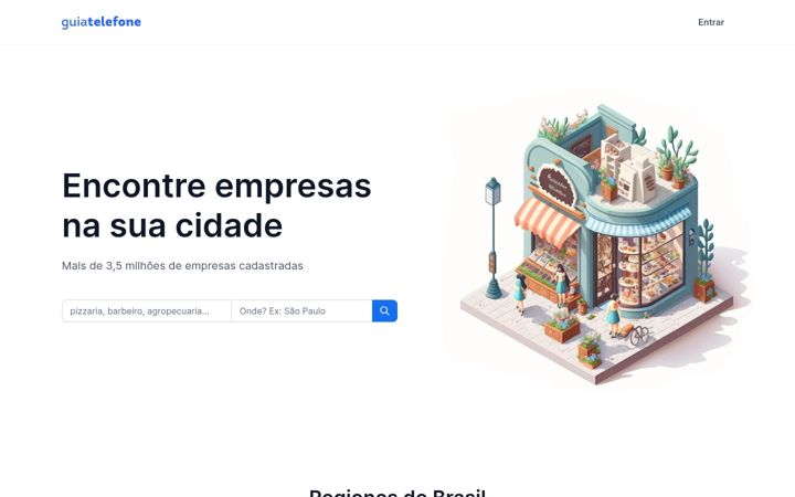 Screenshot of guiatelefone.com