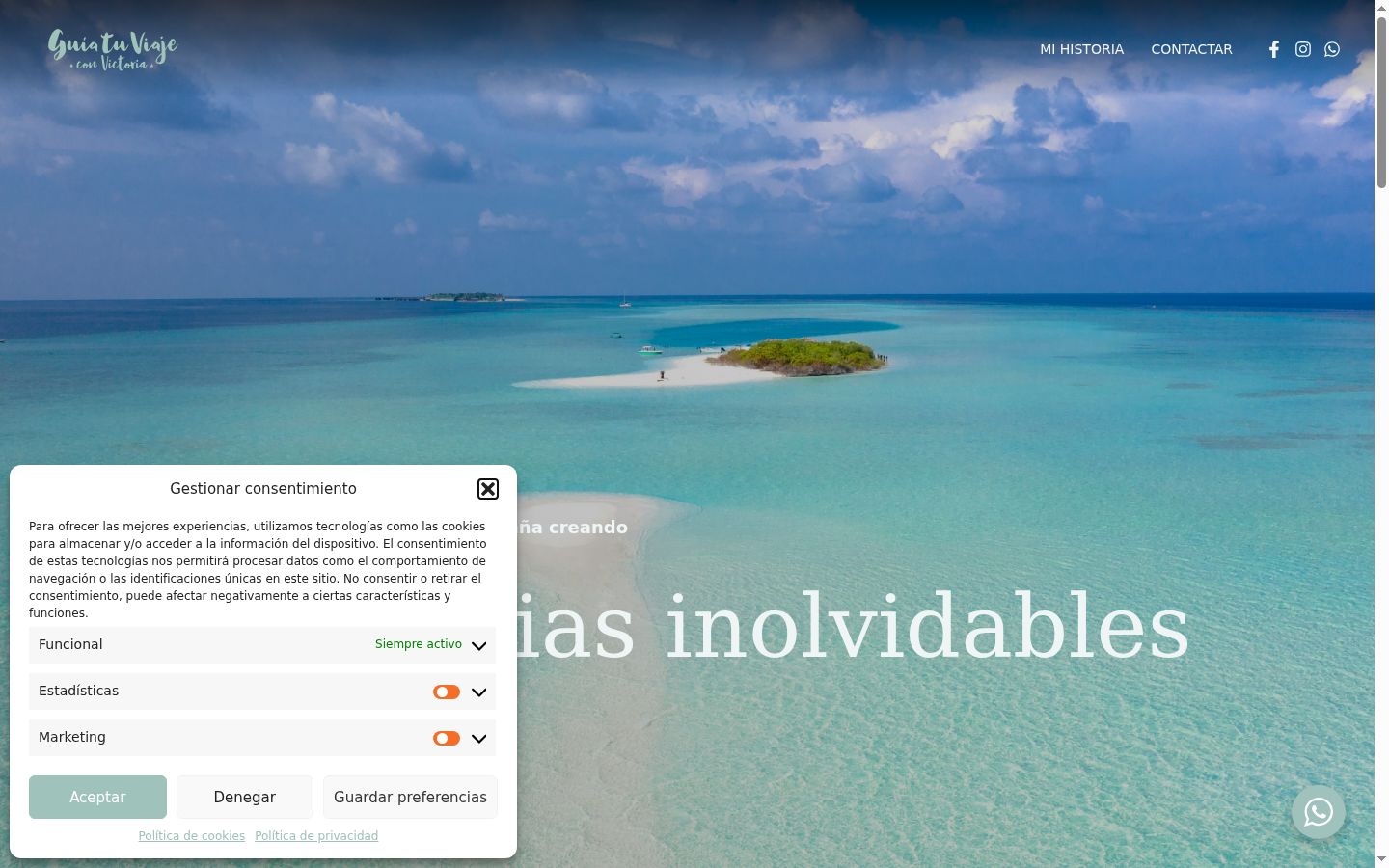 Screenshot del banner di consenso mostrato prima di qualsiasi interazione