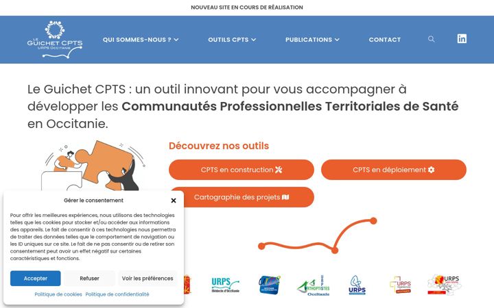 Screenshot of guichet-cpts-occitanie.org