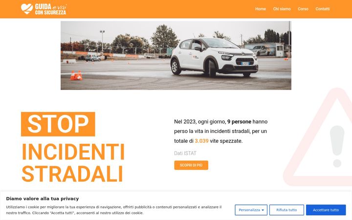 Ekraanipilt saidist guidaevaiconsicurezza.com