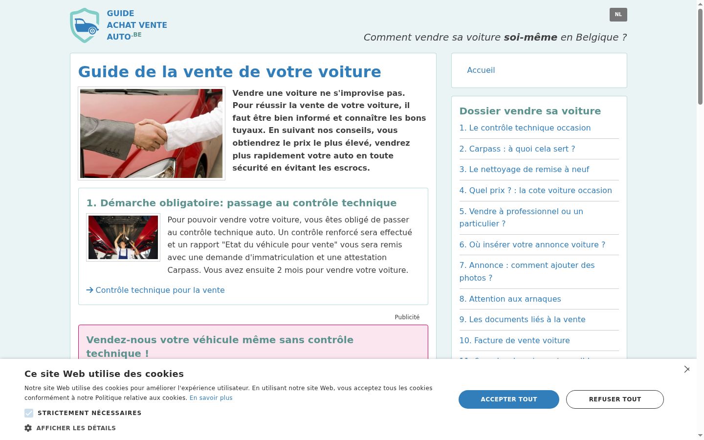 Screenshot del banner di consenso mostrato prima di qualsiasi interazione