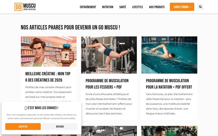 Ekraanipilt saidist guide-creatine.com