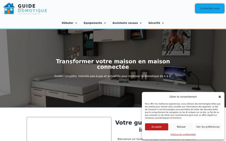 Screenshot of guide-domotique.net