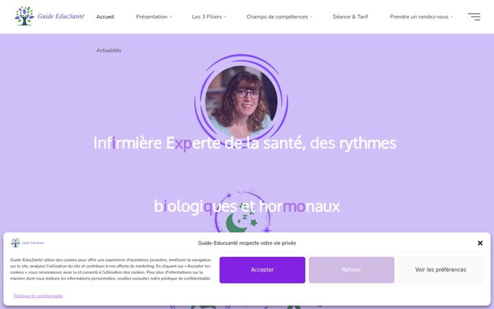 Screenshot of guide-educsante.fr