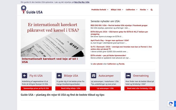Screenshot of guide-usa.dk