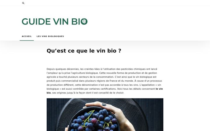 Screenshot of guide-vin-bio.fr