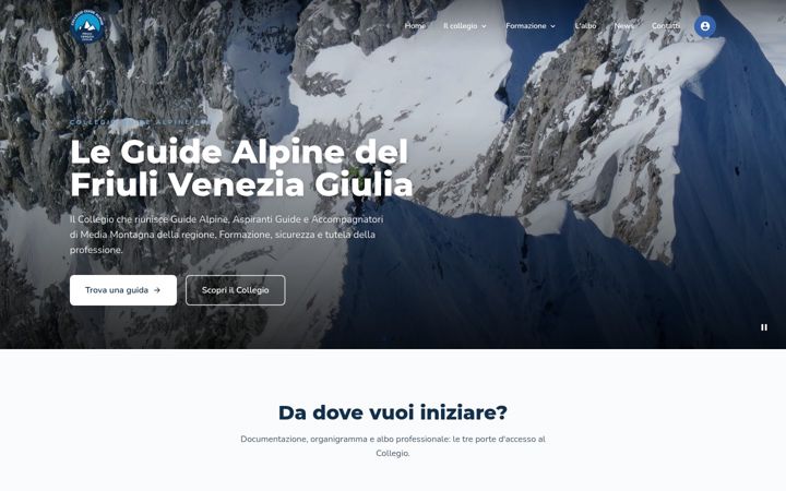 Screenshot of guidealpinefriuliveneziagiulia.it