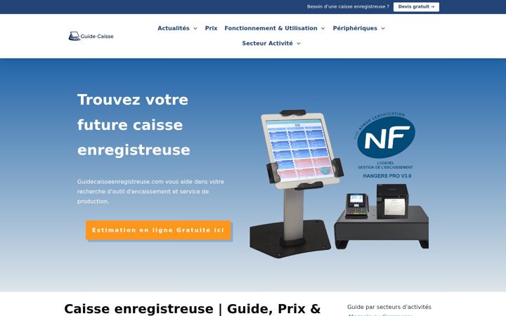Screenshot of guidecaisseenregistreuse.com