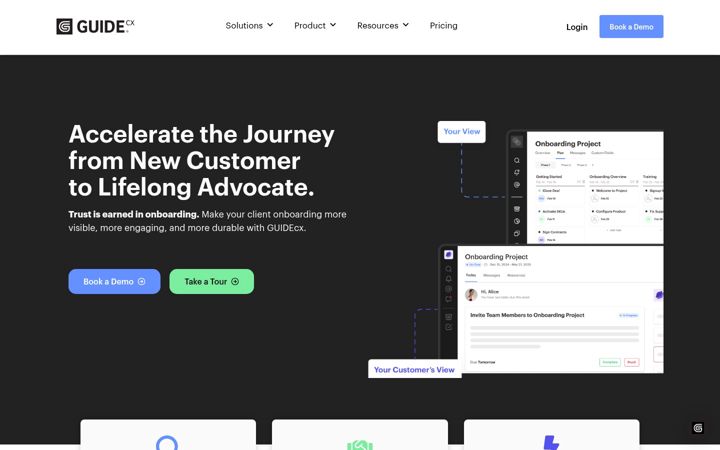 Screenshot of guidecx.com