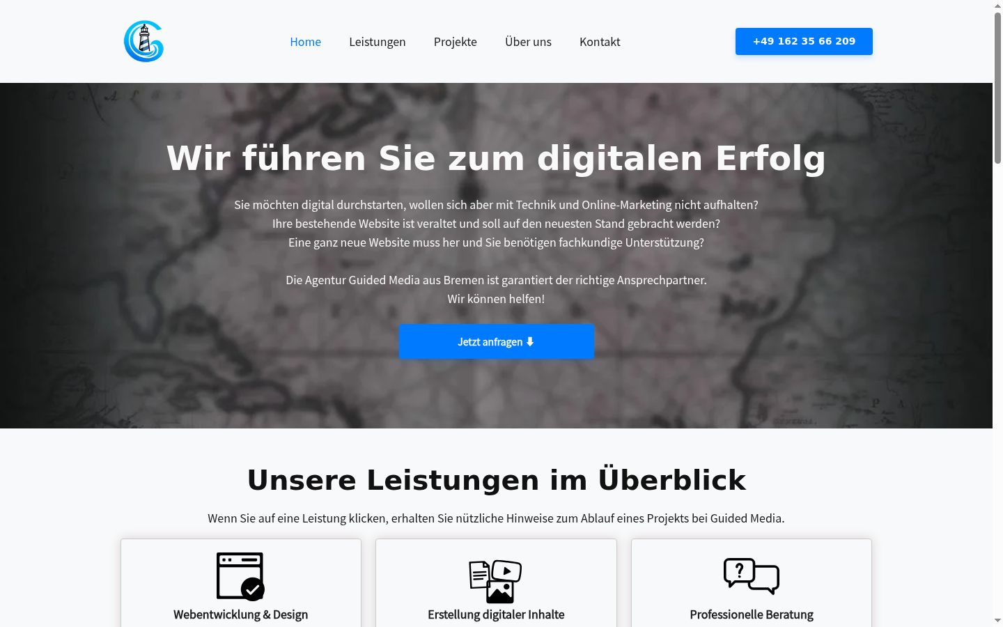 Screenshot des Einwilligungsbanners vor jeglicher Interaktion