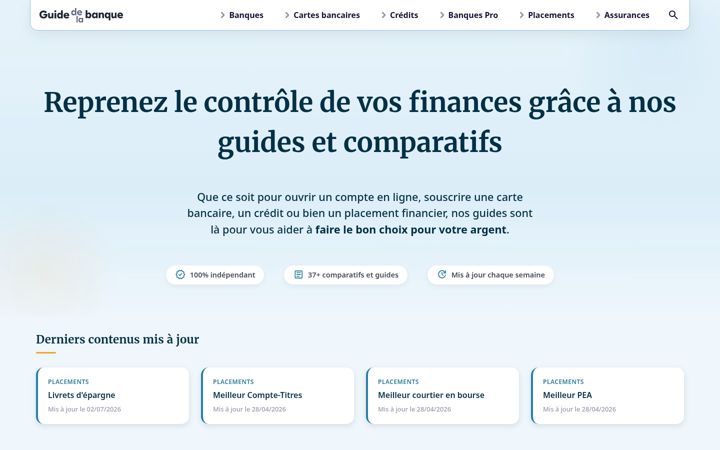 Screenshot of guidedelabanque.fr