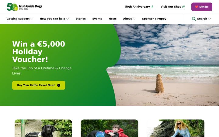 Screenshot of guidedogs.ie