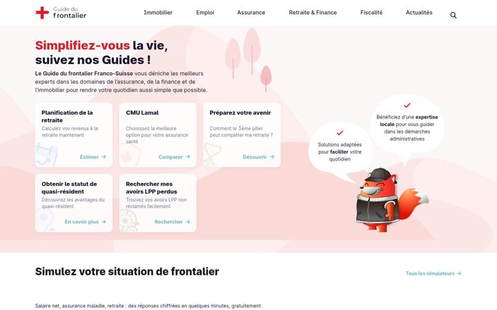 Screenshot of guidedufrontalier.com