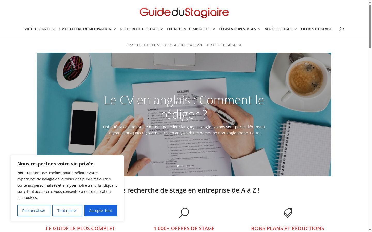 Captura de ecrã do banner de consentimento apresentado antes de qualquer interação