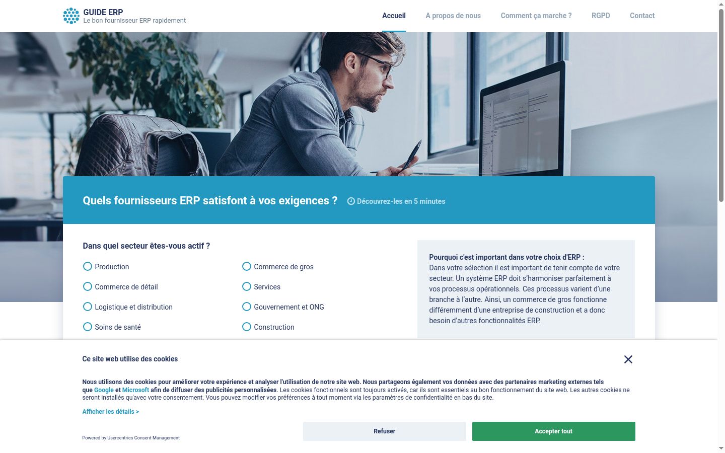 Screenshot tal-banner tal-kunsens muri qabel kwalunkwe interazzjoni