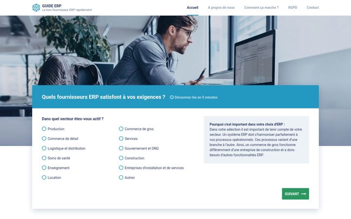 Screenshot of guideerp.be