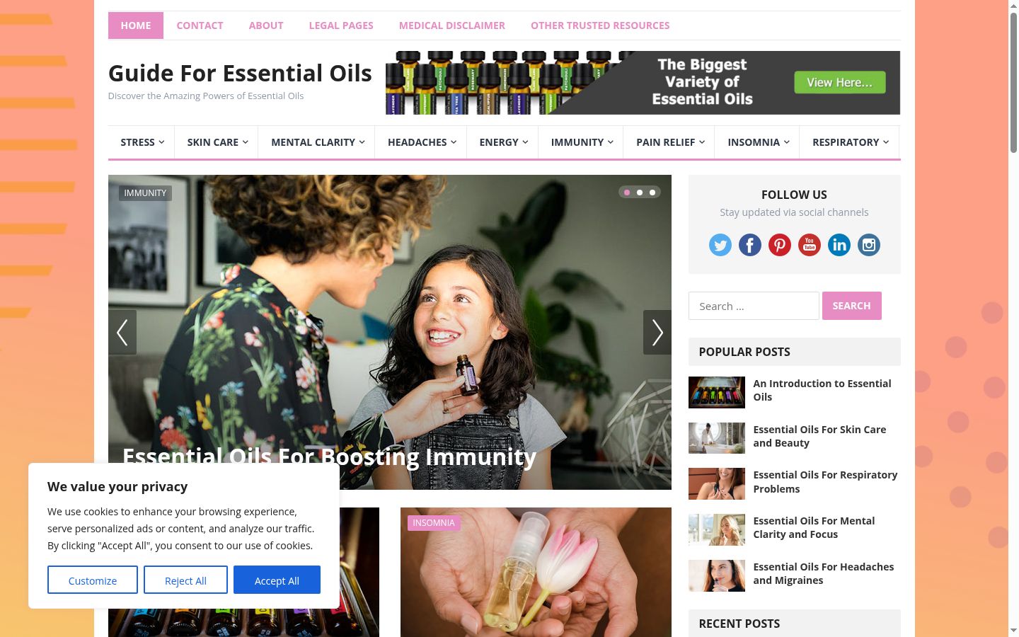 Screenshot van de toestemmingsbanner zoals getoond vóór enige interactie