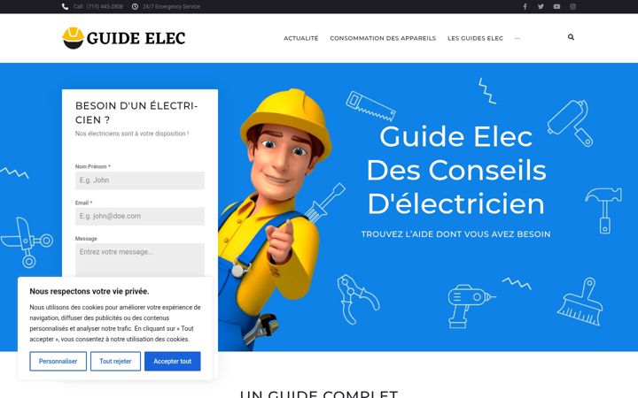 Screenshot of guidelec.com