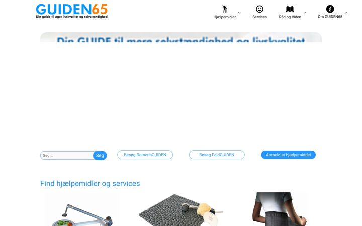 Screenshot of guiden65.dk