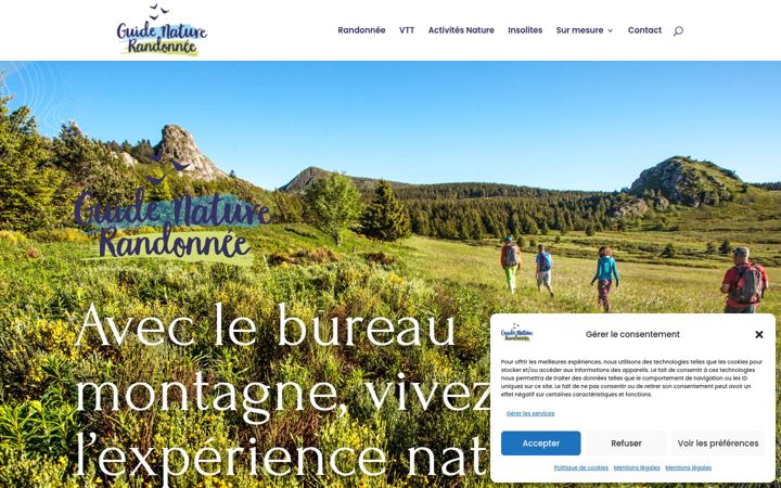 Screenshot of guidenaturerandonnee.com
