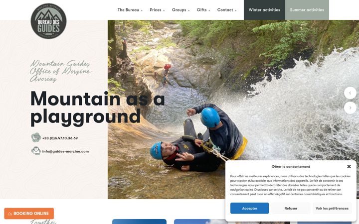 Screenshot of guides-morzine.com
