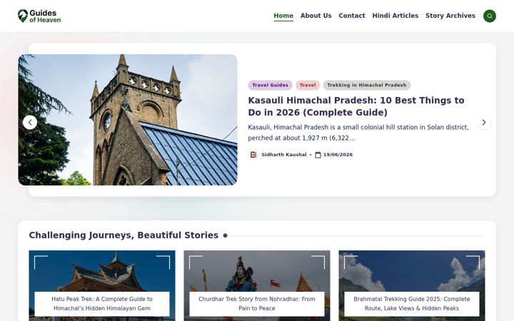 Kuvakaappaus sivustosta guidesofheaven.com