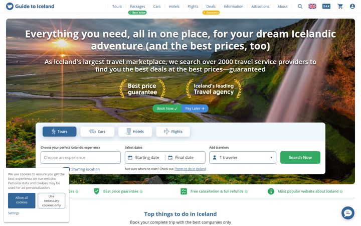 Screenshot of guidetoiceland.is