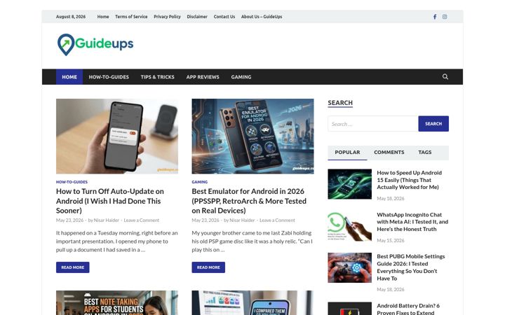 Screenshot of guideups.com