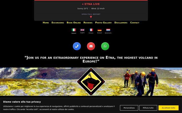 Screenshot of guidevulcanologicheetna.com