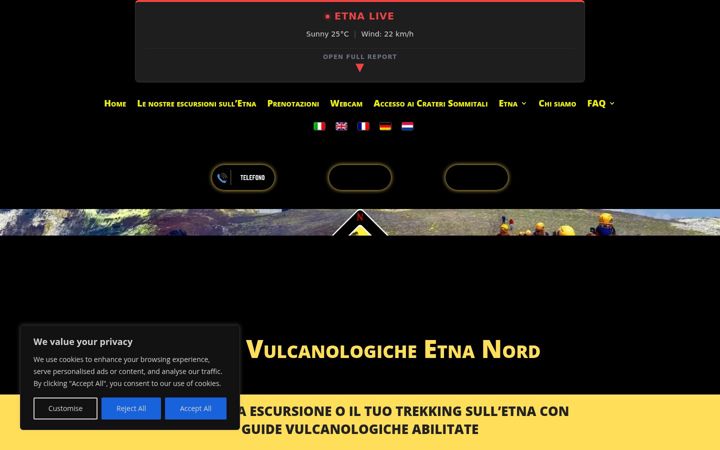 Screenshot of guidevulcanologicheetna.it