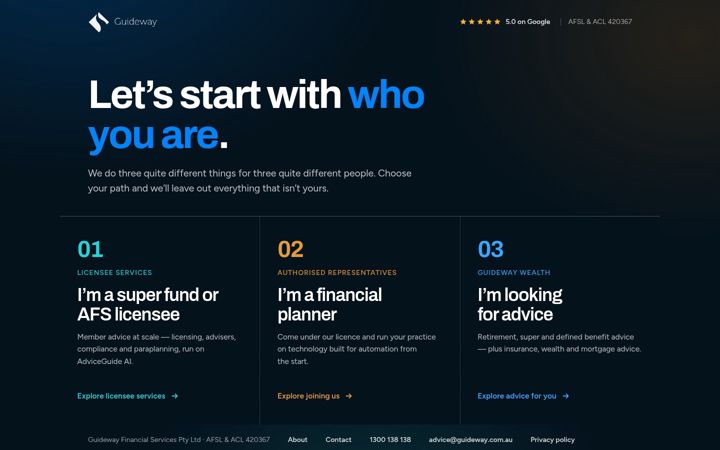 Screenshot of guideway.com.au