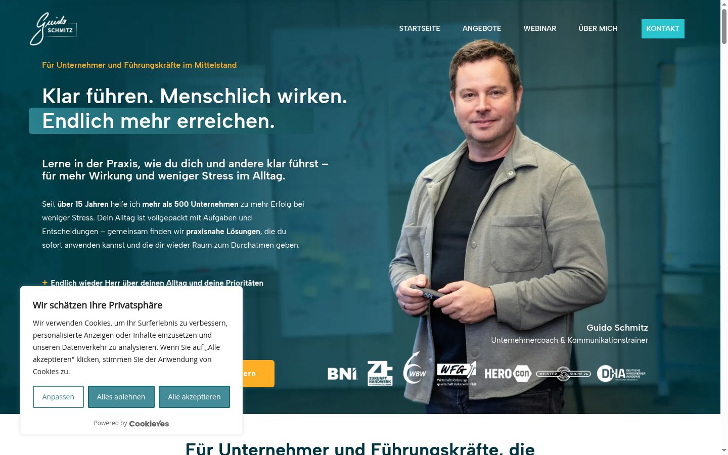 Screenshot tal-banner tal-kunsens muri qabel kwalunkwe interazzjoni
