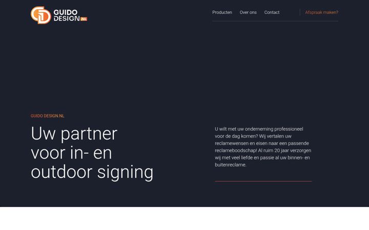 Screenshot of guidodesign.nl