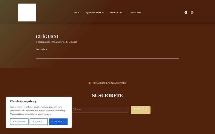 Screenshot of guiglico.com