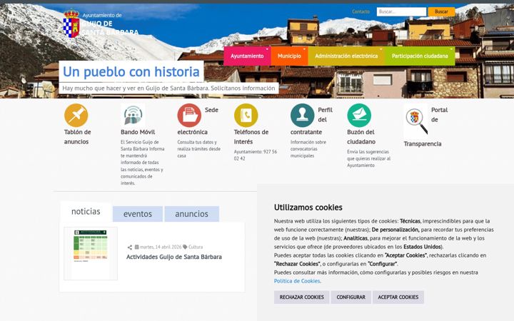 Screenshot of guijodesantabarbara.es