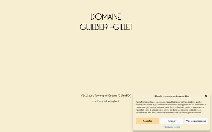 Screenshot of guilbert-gillet.fr