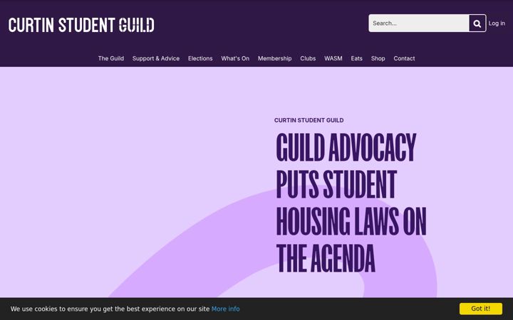 Screenshot of guild.curtin.edu.au