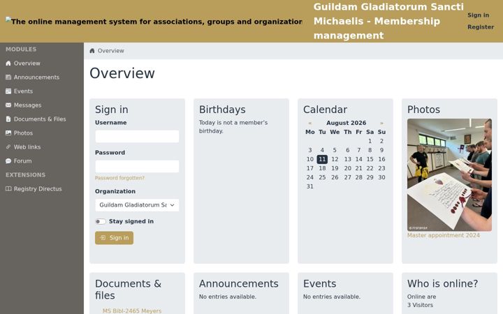Screenshot of guildam-gladiatorum.com