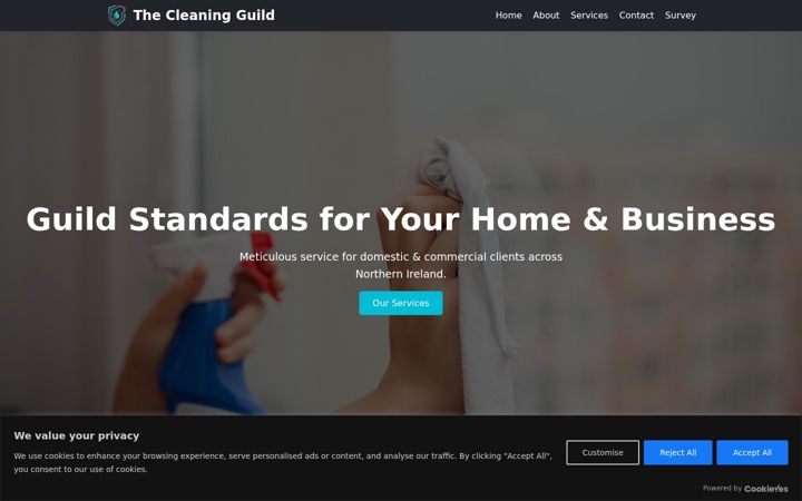 Screenshot of guildcleaning.co.uk