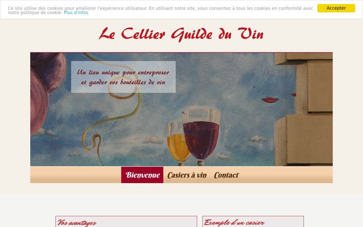 Screenshot of guildeduvin.ch