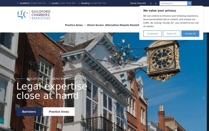 Screenshot of guildfordchambers.com