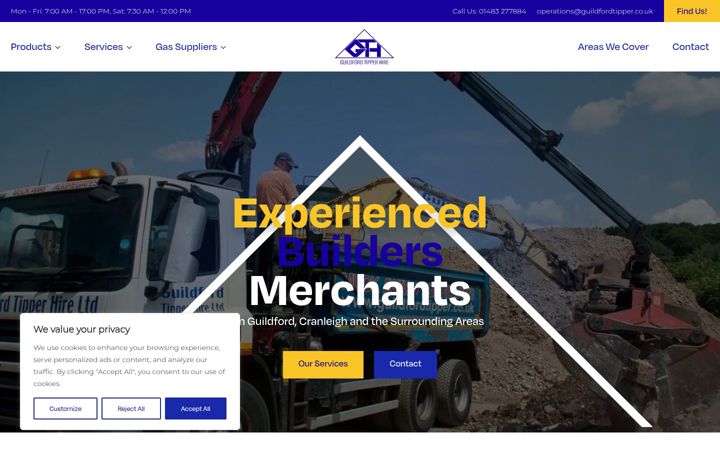 Screenshot of guildfordtipper.co.uk