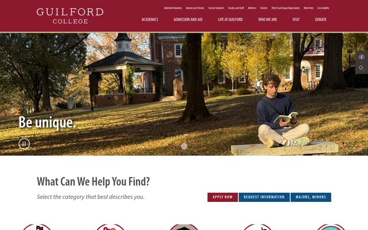 Screenshot of guilford.edu