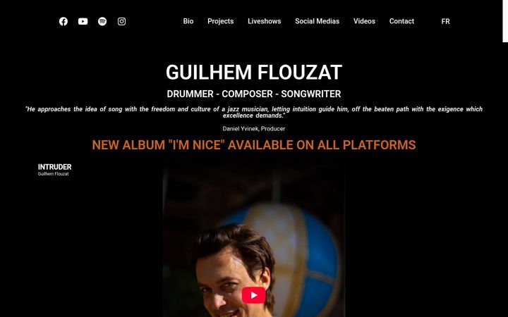 Ekrano kopija guilhemflouzat.com