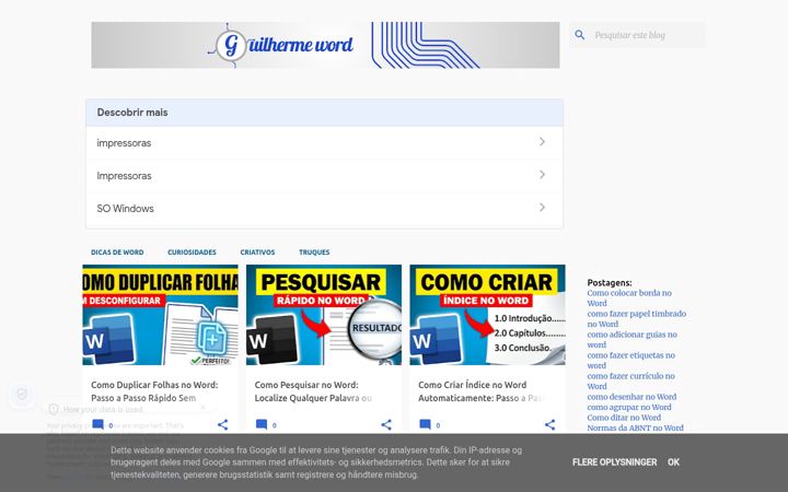Screenshot του guilhermeword.com