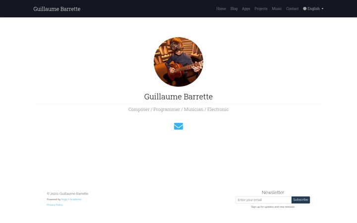 Screenshot of guillaumebarrette.com